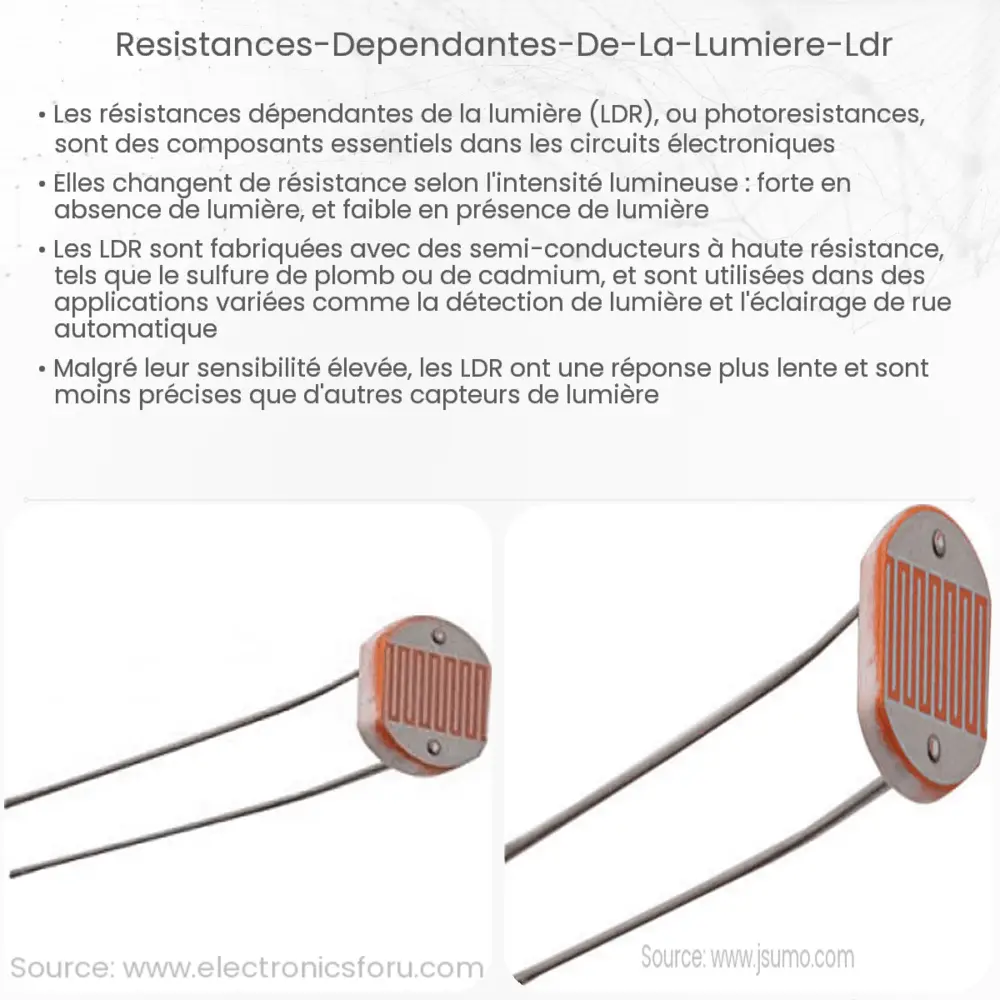 Résistances dépendantes de la lumière (LDR)