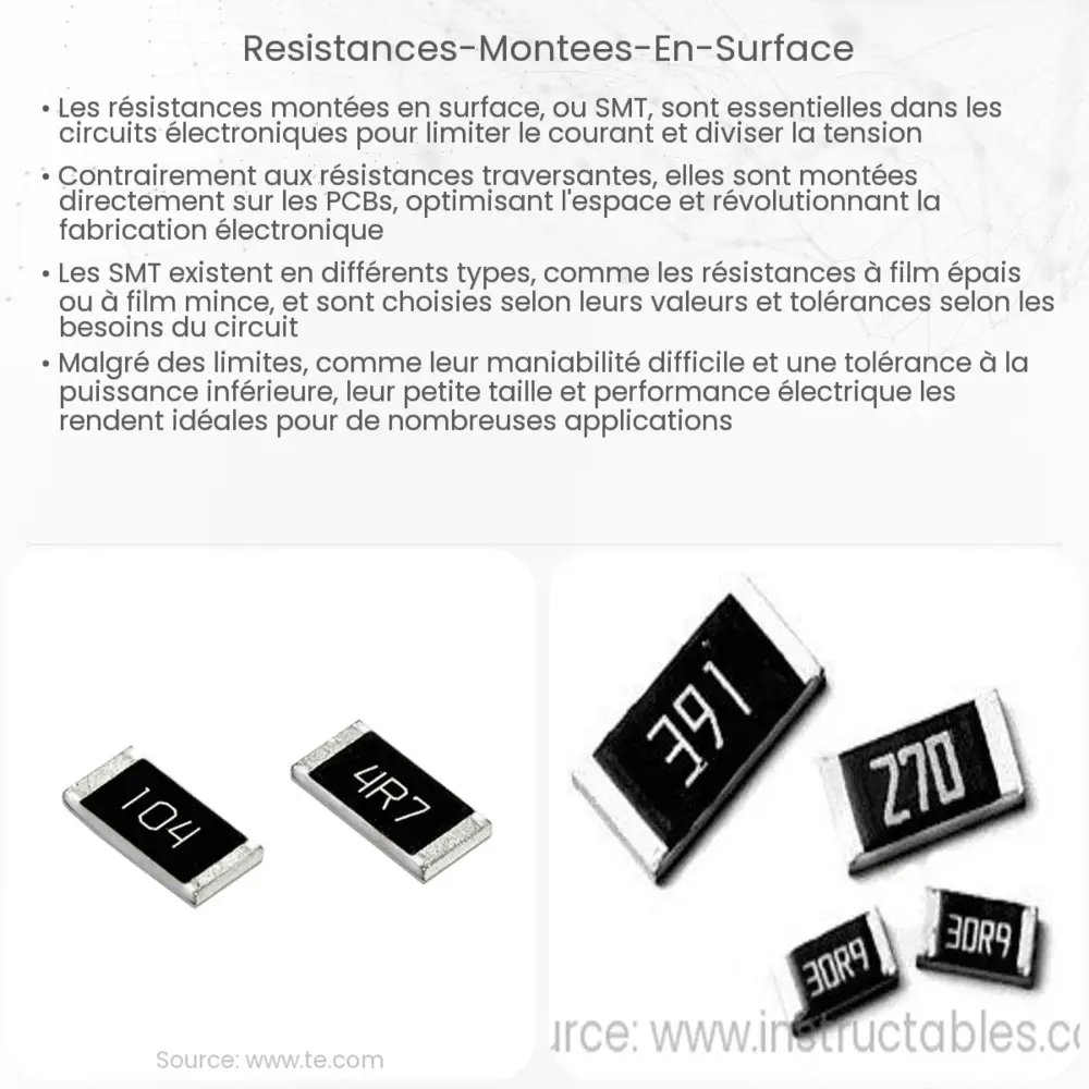 Résistances montées en surface