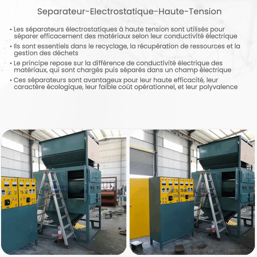 séparateur électrostatique haute tension