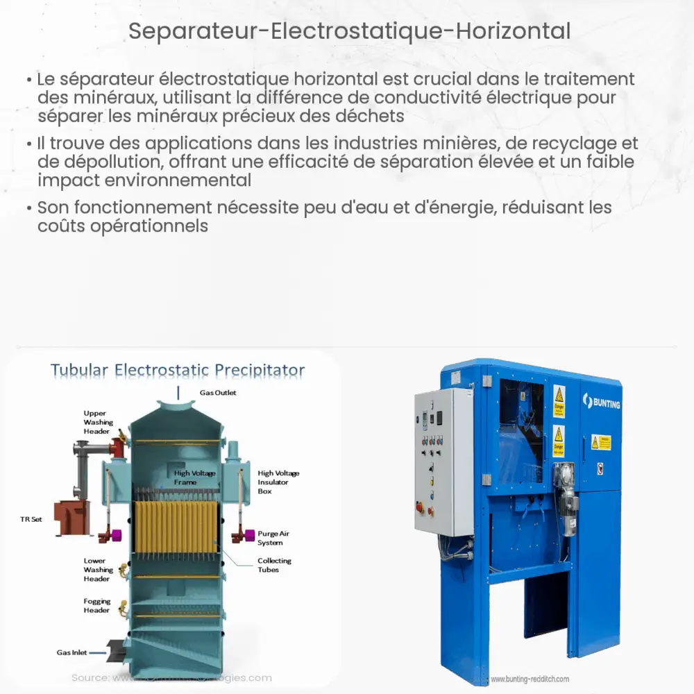 Séparateur électrostatique horizontal