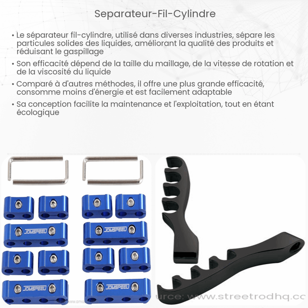 Séparateur fil-cylindre