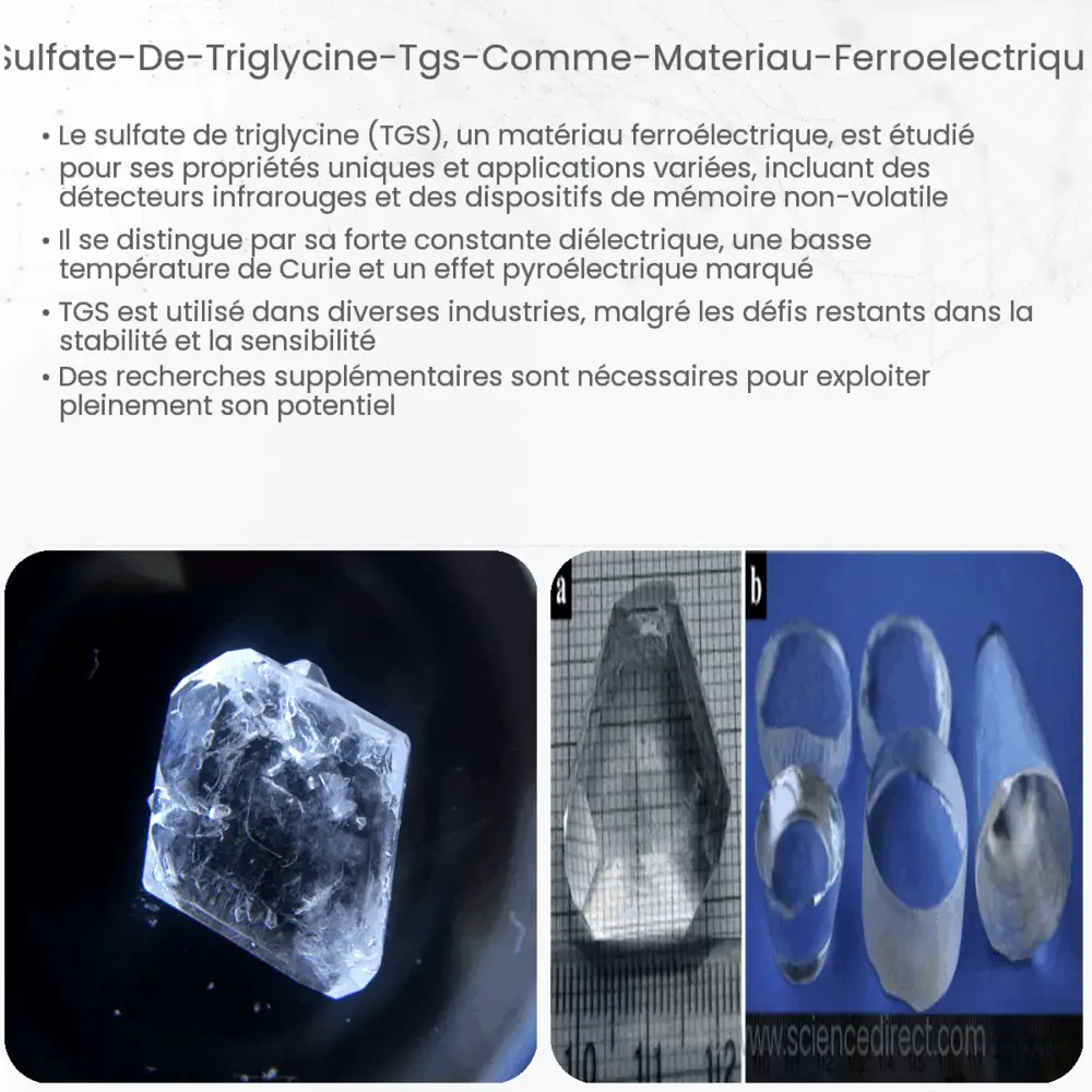 Sulfate de triglycine (TGS) comme matériau ferroélectrique