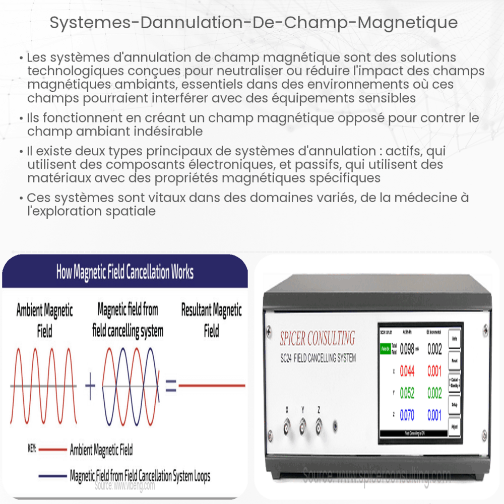 Systèmes d'annulation de champ magnétique