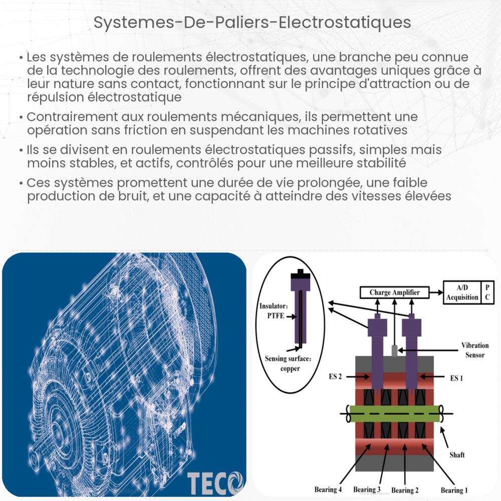 Systèmes de paliers électrostatiques