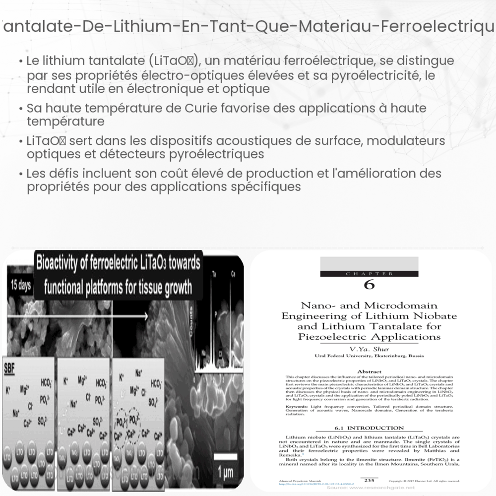 Tantalate de lithium en tant que matériau ferroélectrique