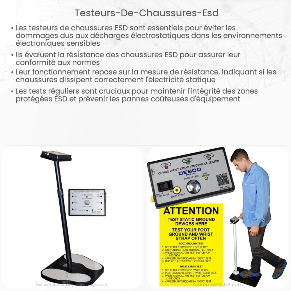 Testeurs de chaussures ESD