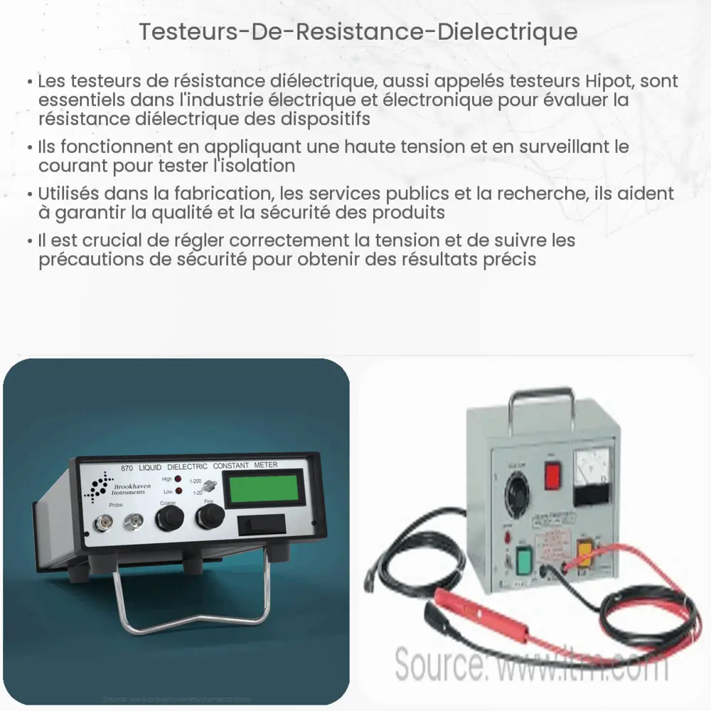 Testeurs de résistance diélectrique