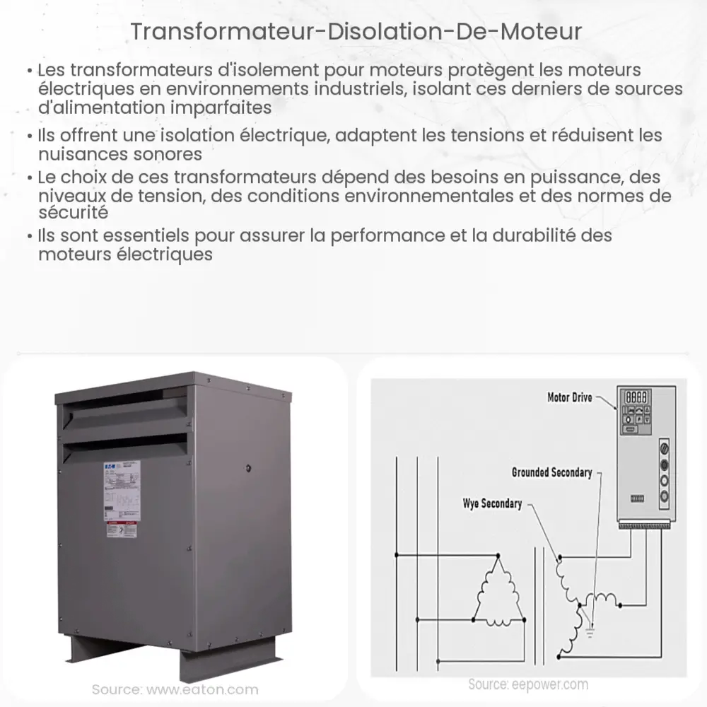 Transformateur d'isolation de moteur