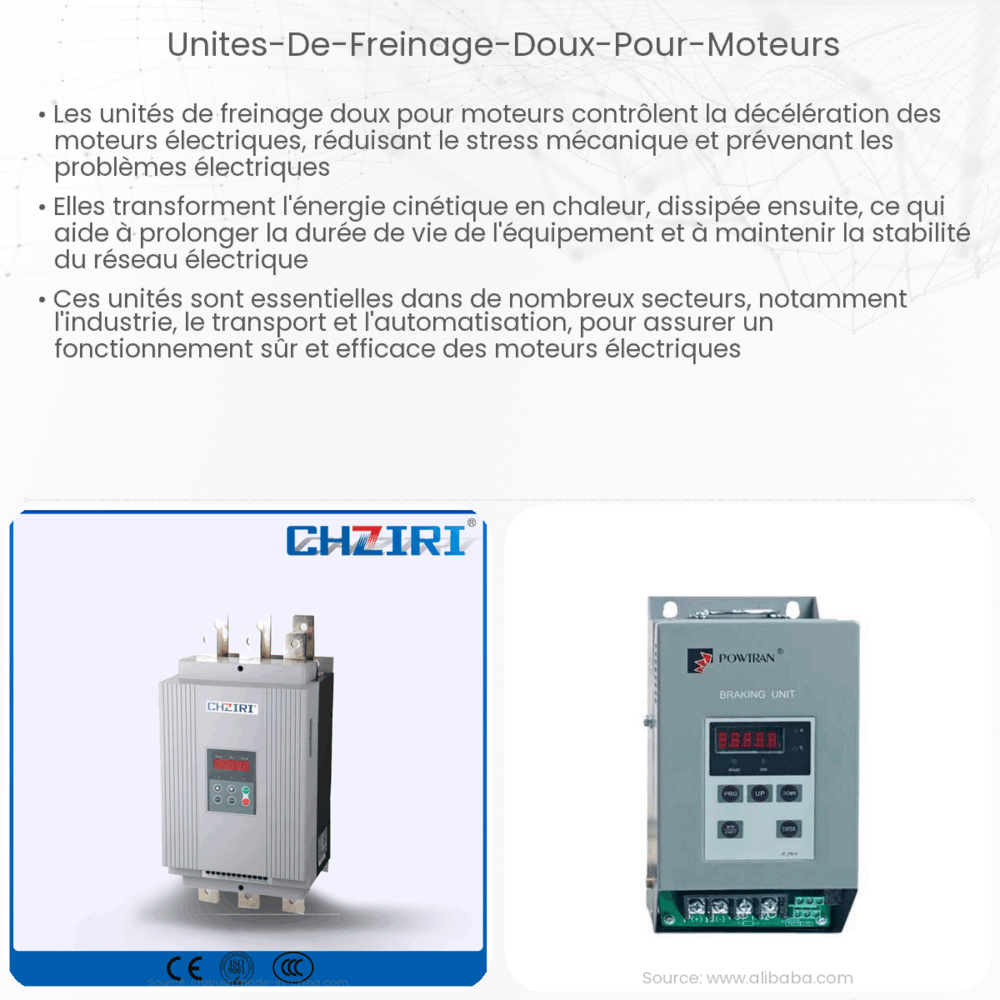 Unités de freinage doux pour moteurs