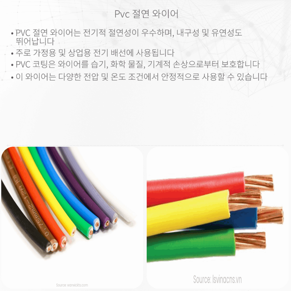 PVC 절연 와이어