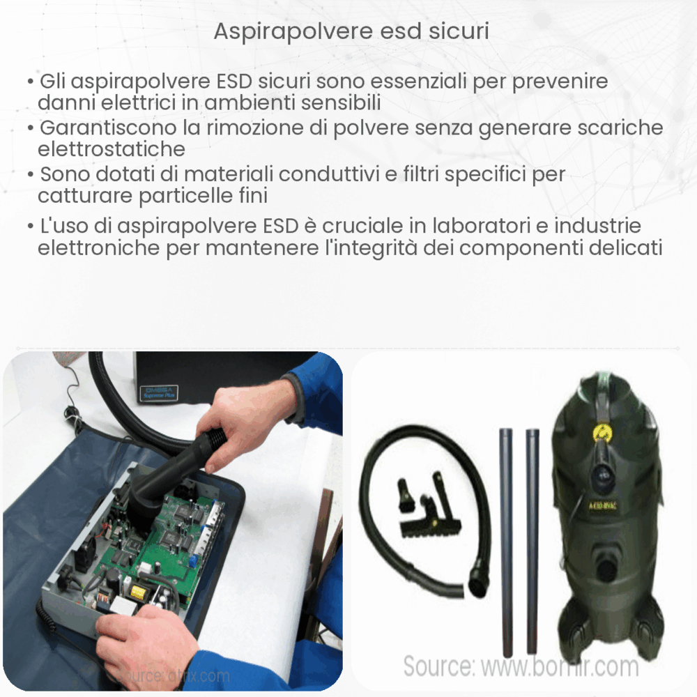 Aspirapolvere ESD sicuri