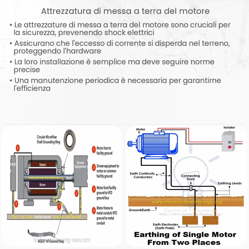 Attrezzatura di messa a terra del motore