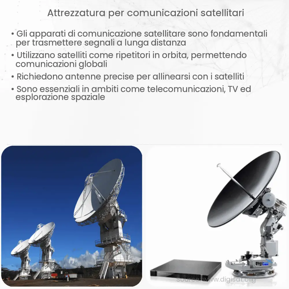 Attrezzatura per comunicazioni satellitari