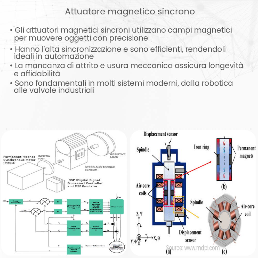 Attuatore magnetico sincrono