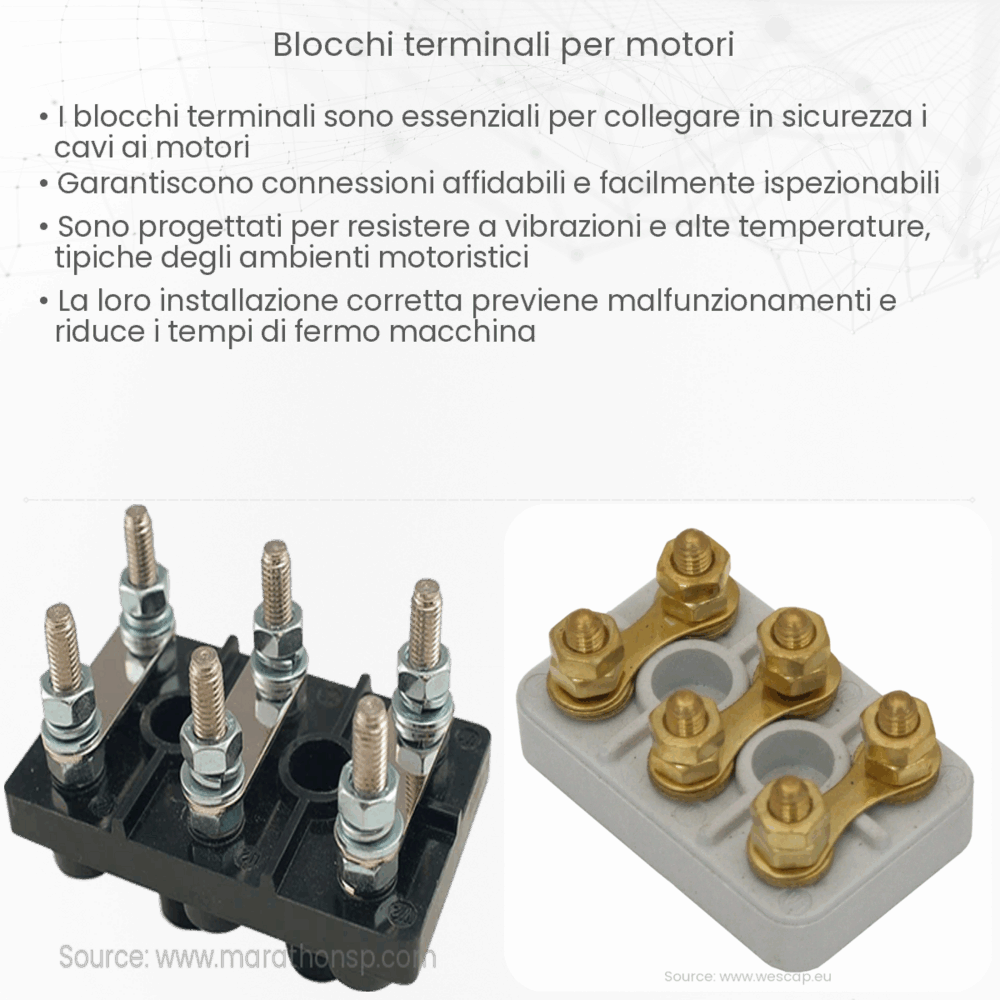 Blocchi terminali per motori