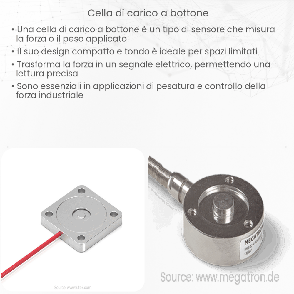 Cella di carico a bottone