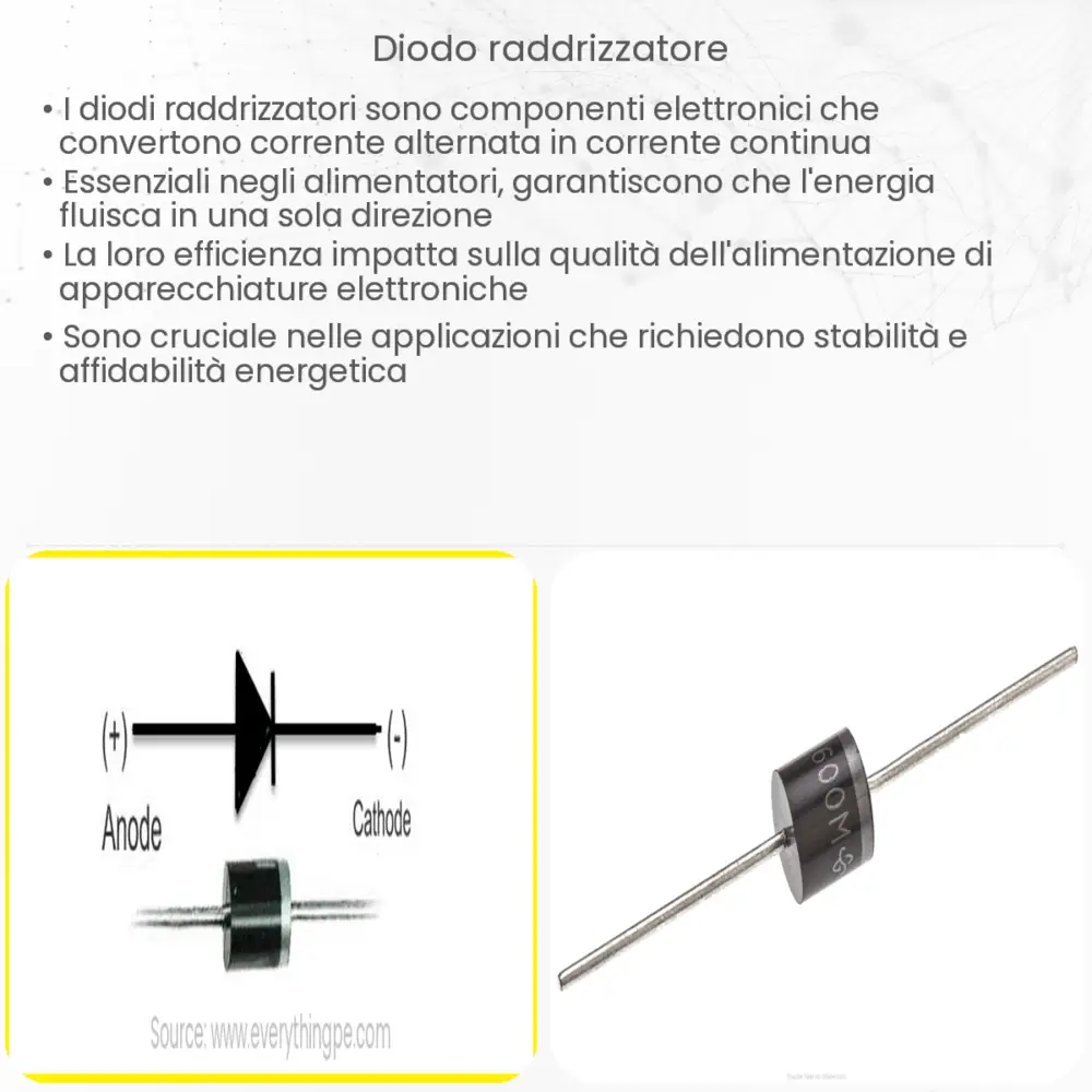 Diodo raddrizzatore come funziona applicazione e vantaggi