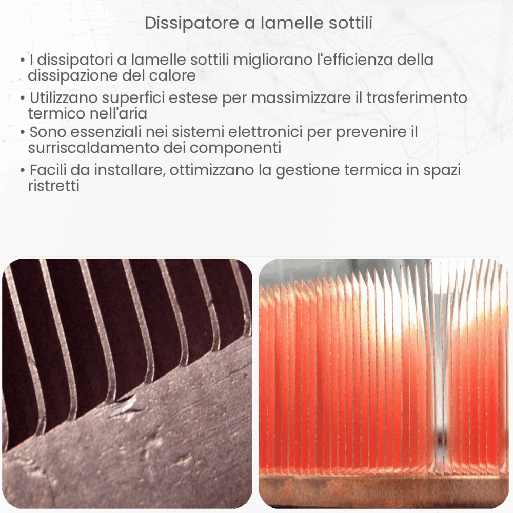 Dissipatore a lamelle sottili