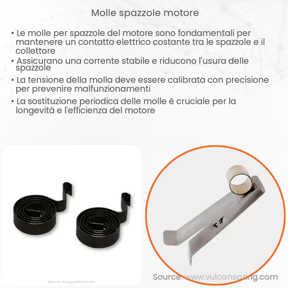 Molle spazzole motore