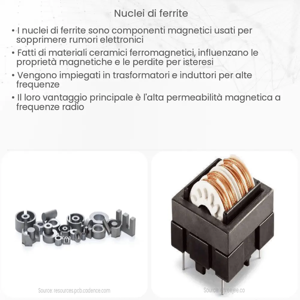 Nuclei di ferrite Come funziona, Applicazione e Vantaggi