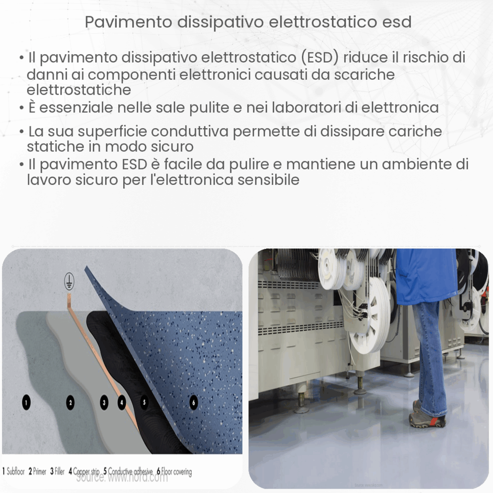 Pavimento dissipativo elettrostatico (ESD)