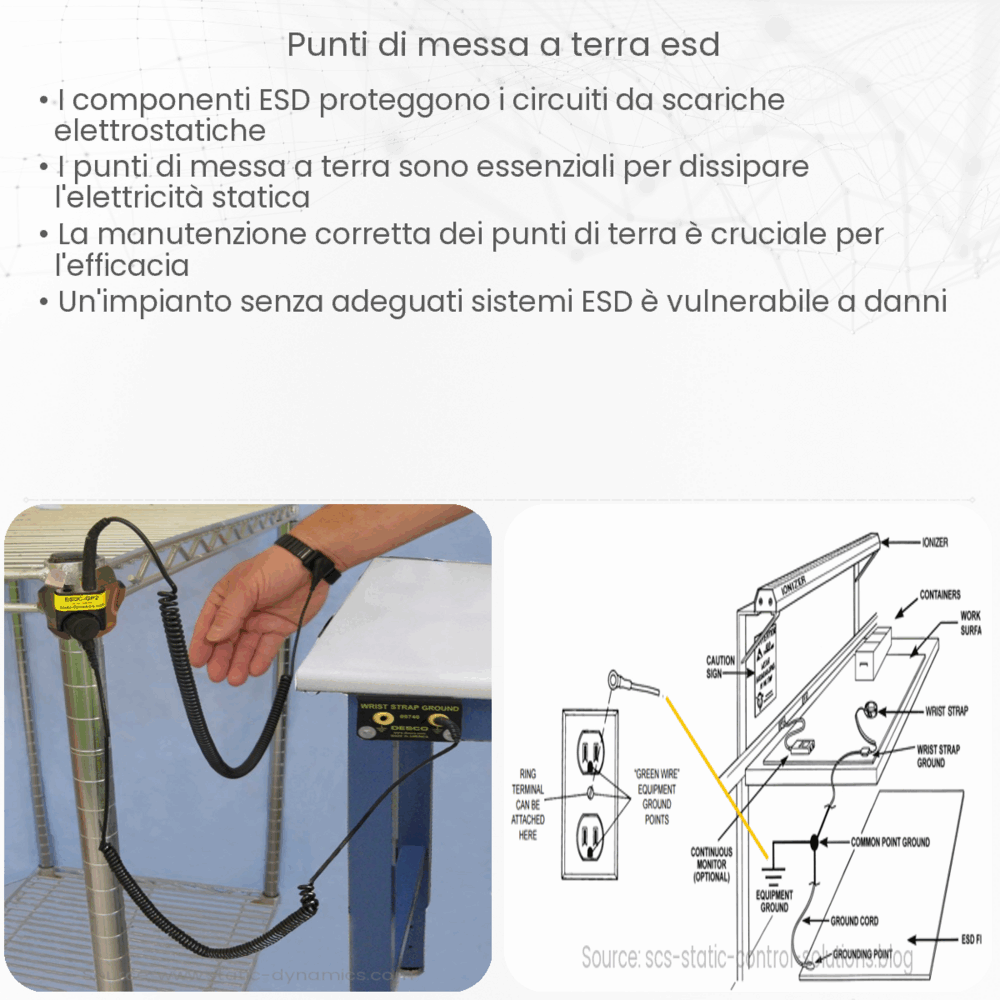 Punti di messa a terra ESD