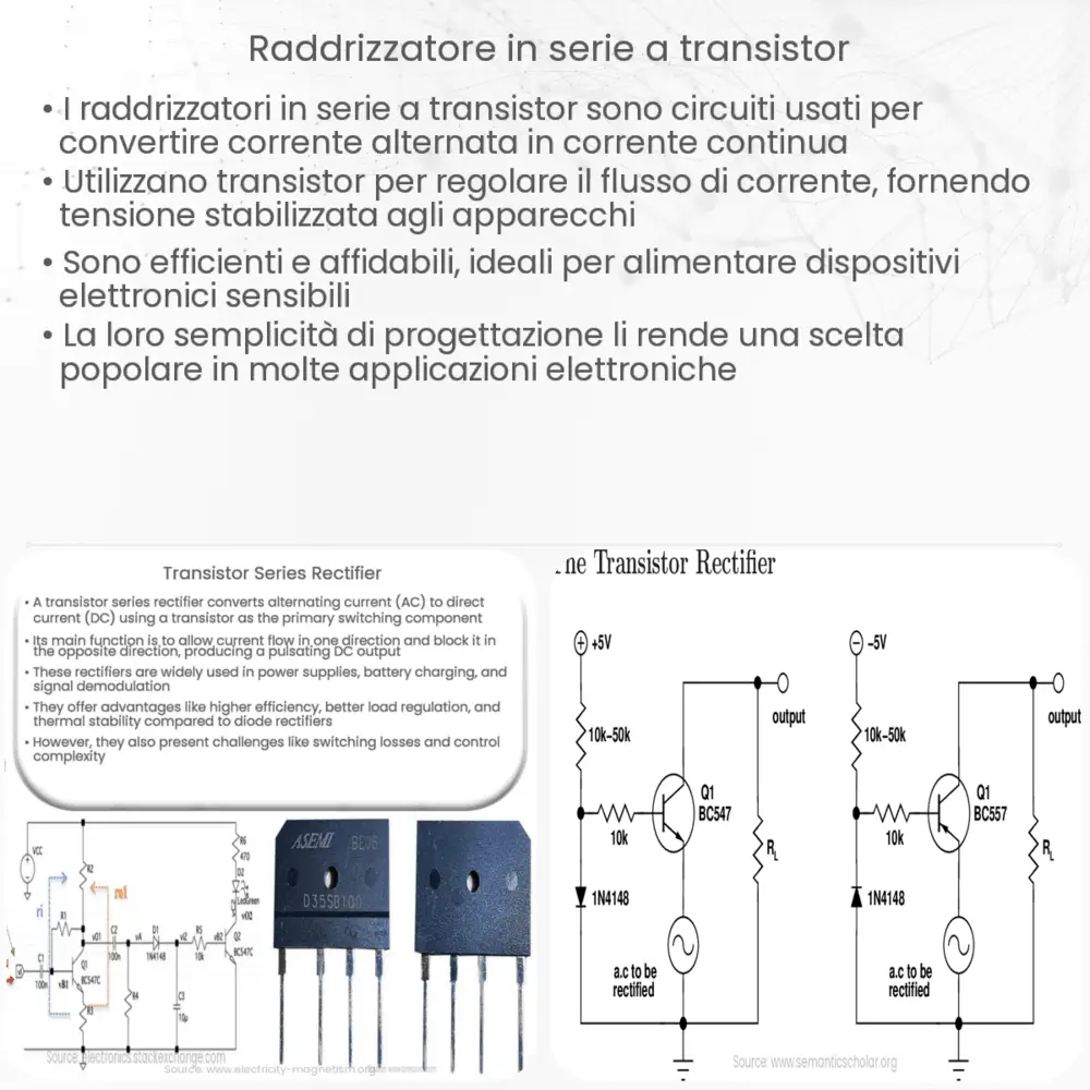 Raddrizzatore in serie a transistor