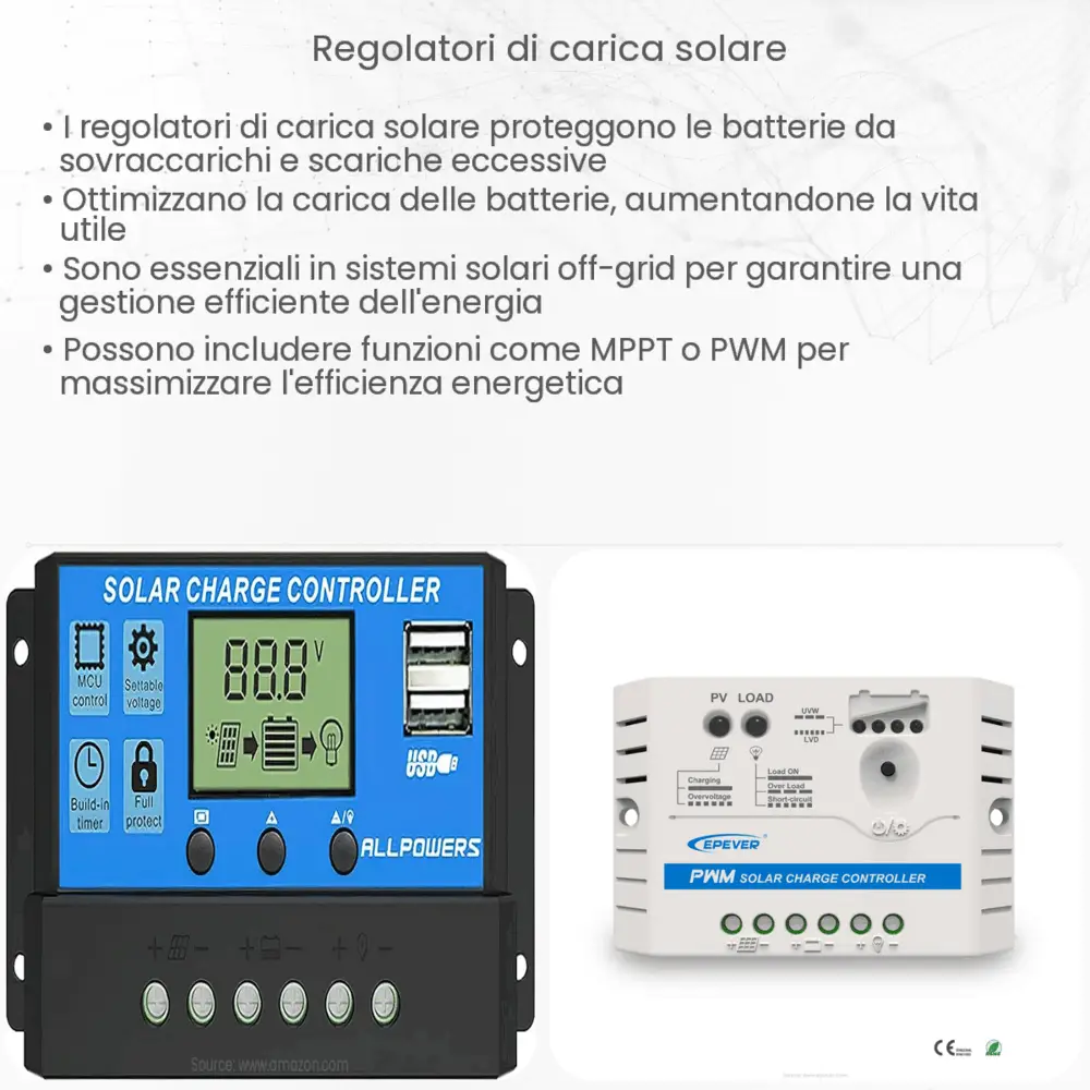 Regolatori di carica solare