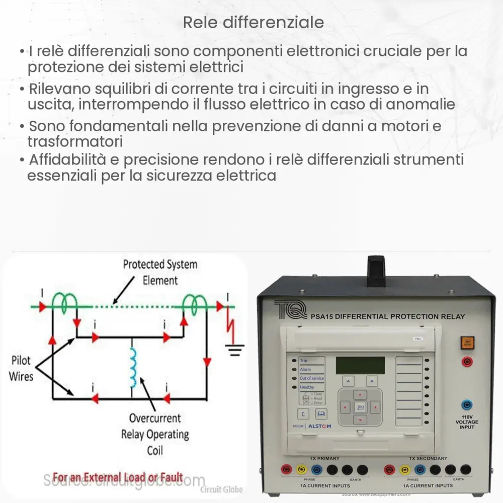 Relè differenziale| Come funziona, Applicazione e Vantaggi