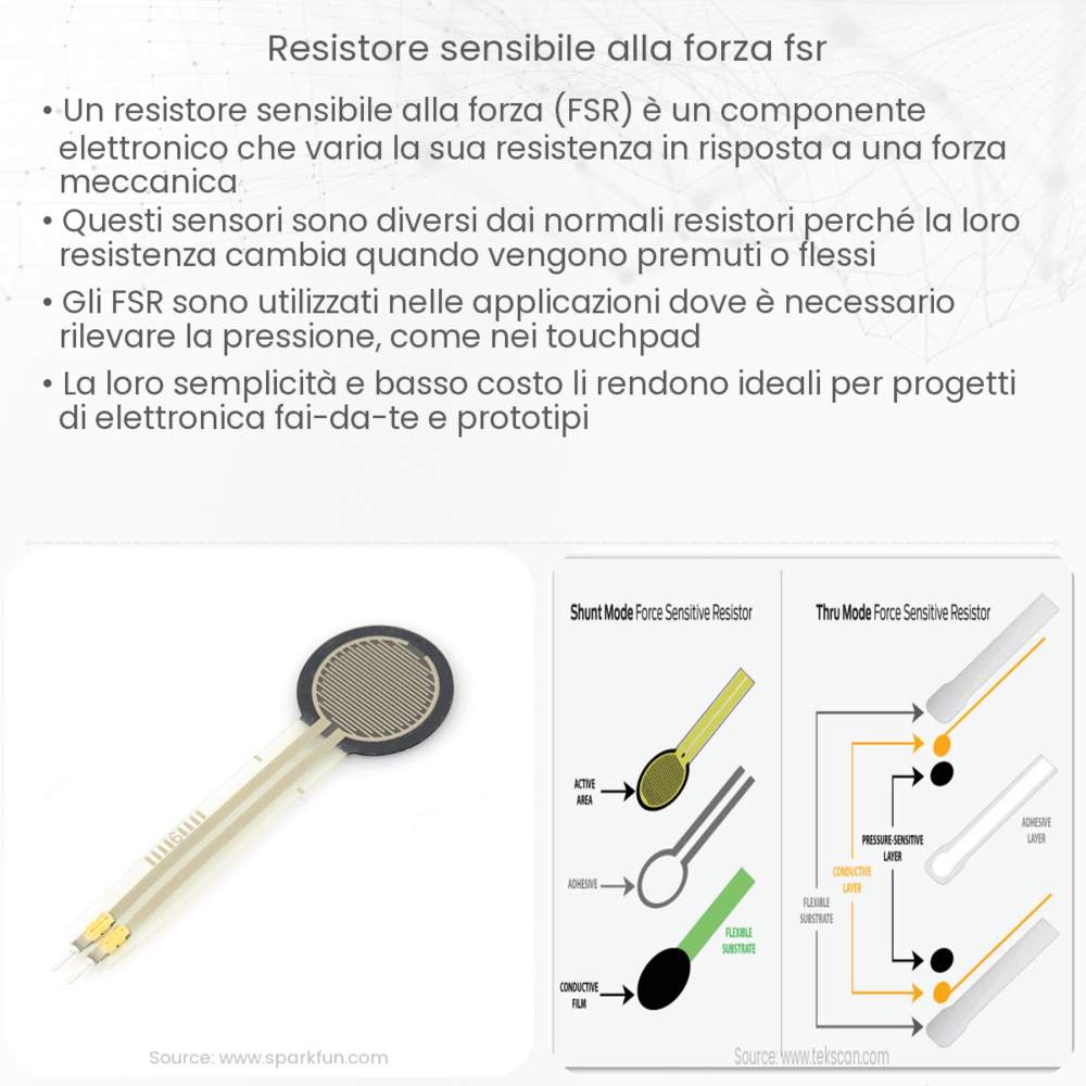 Resistore sensibile alla forza (FSR)