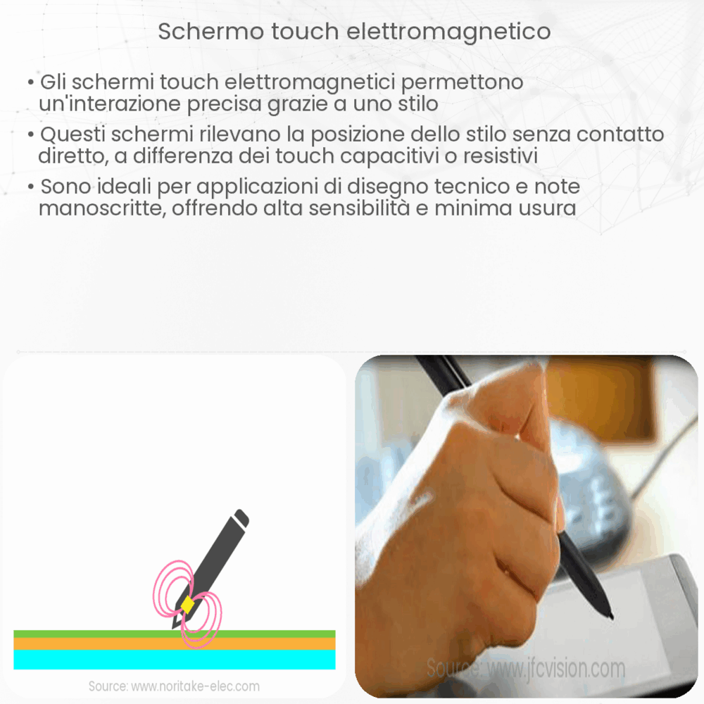 Schermo touch elettromagnetico