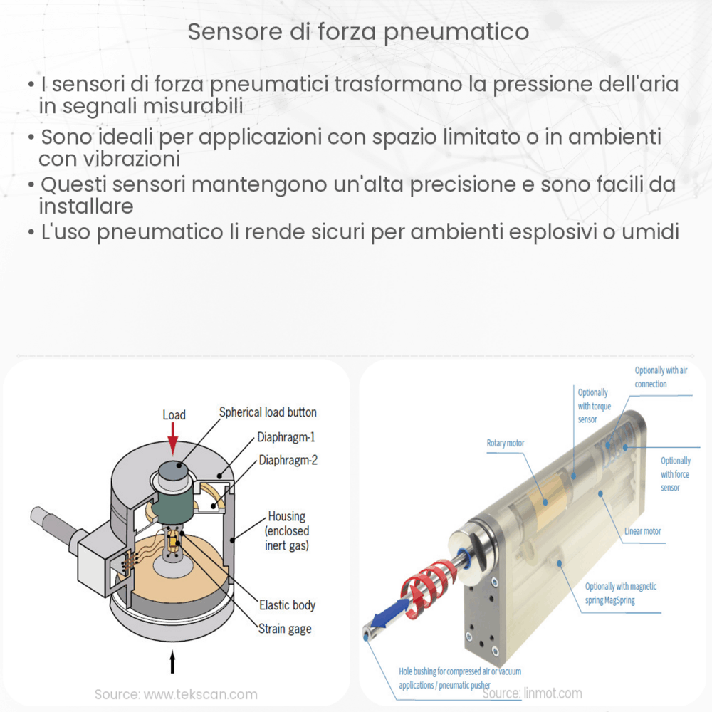 Sensore di forza pneumatico