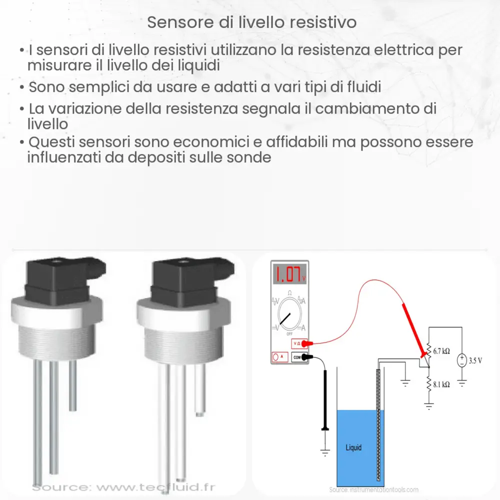 Sensore di livello resistivo