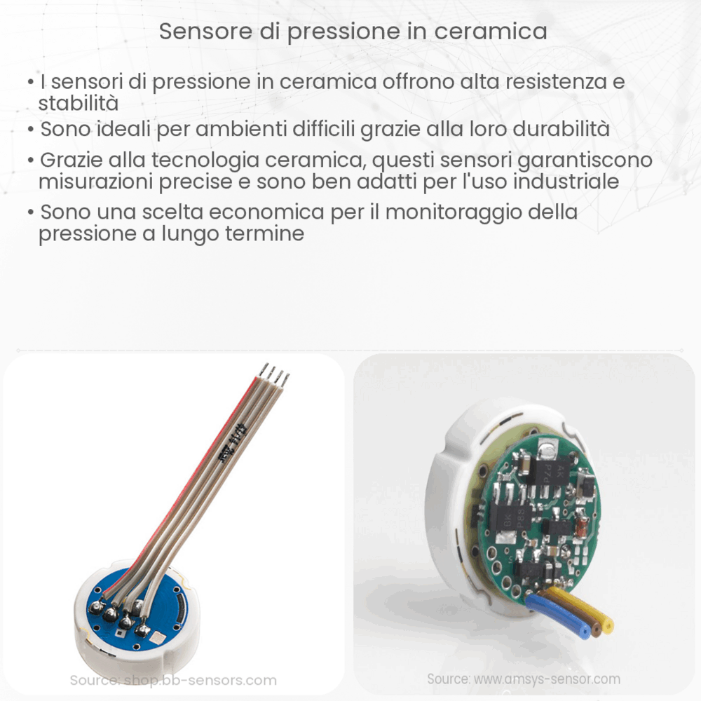 Sensore di pressione in ceramica
