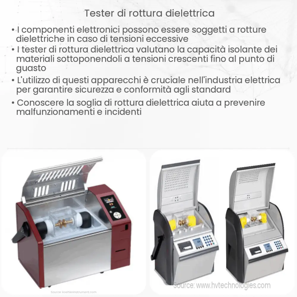 Tester di rottura dielettrica Come funziona, Applicazione e Vantaggi
