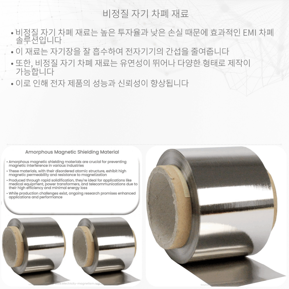 비정질 자기 차폐 재료