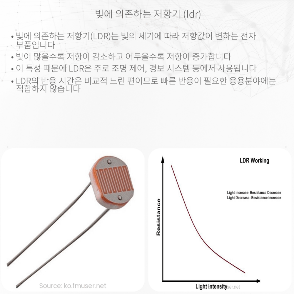 빛에 의존하는 저항기 (LDR)