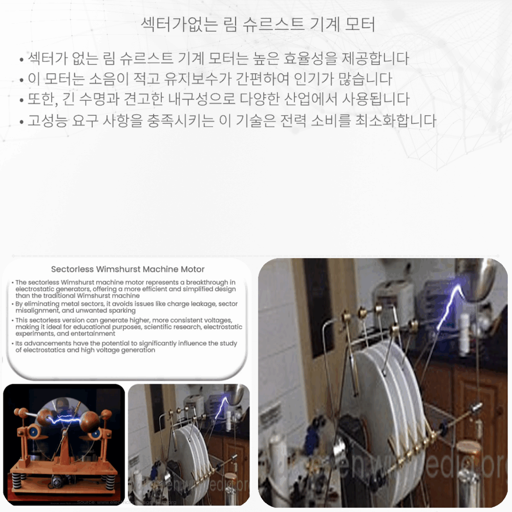 섹터가없는 림 슈르스트 기계 모터