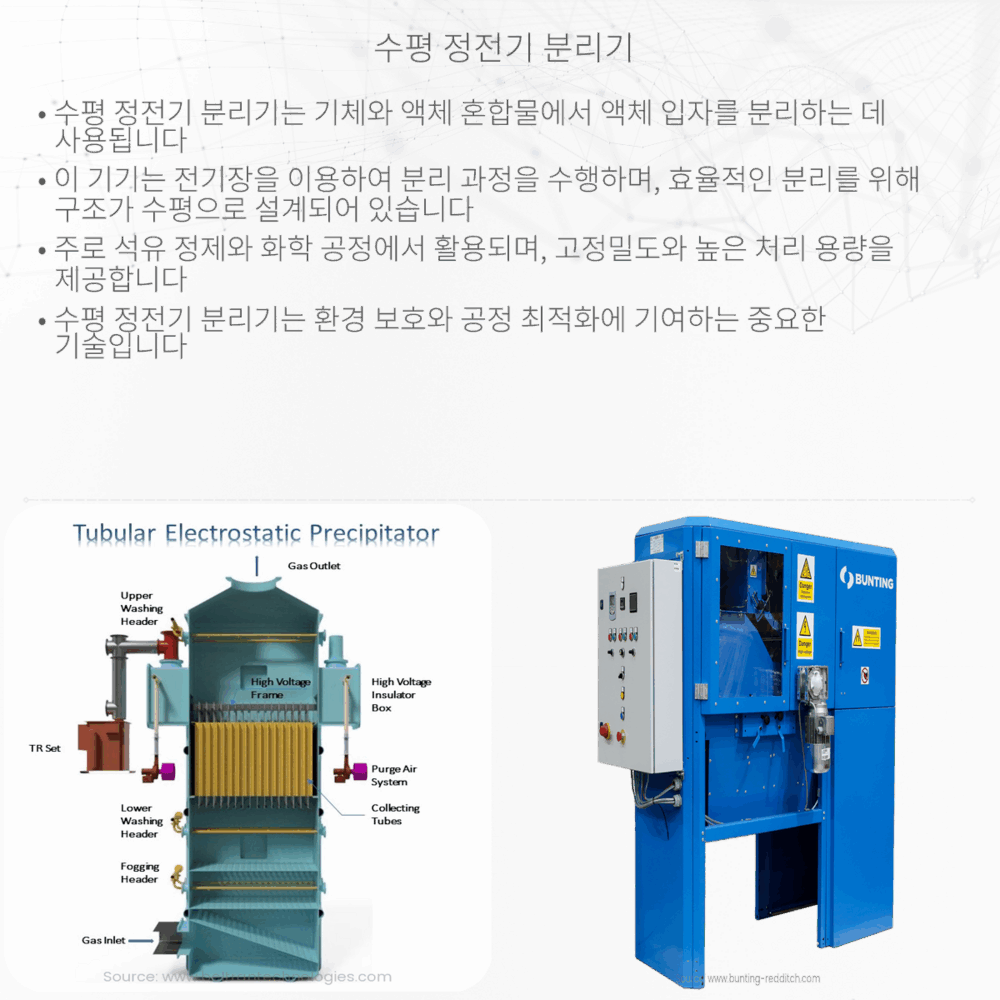 수평 정전기 분리기