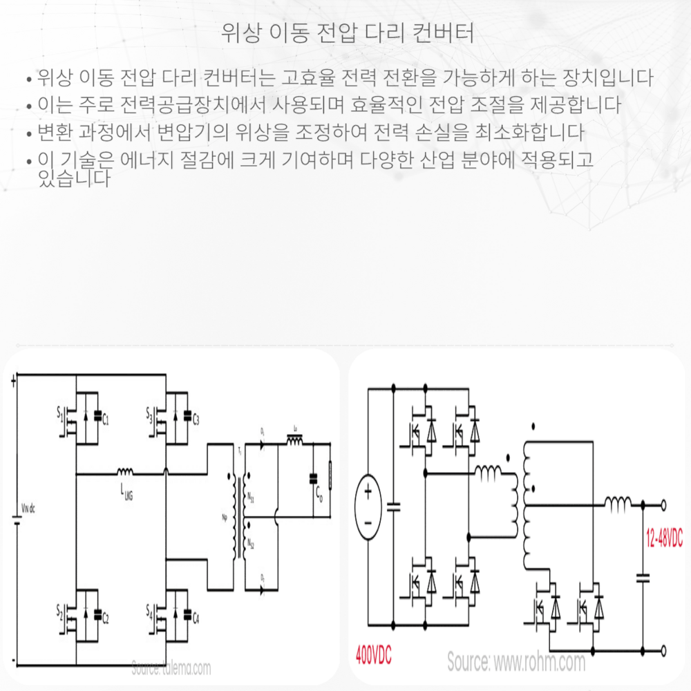 위상 이동 전압 다리 컨버터