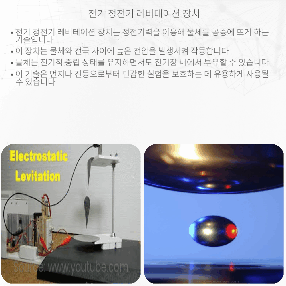 전기 정전기 레비테이션 장치