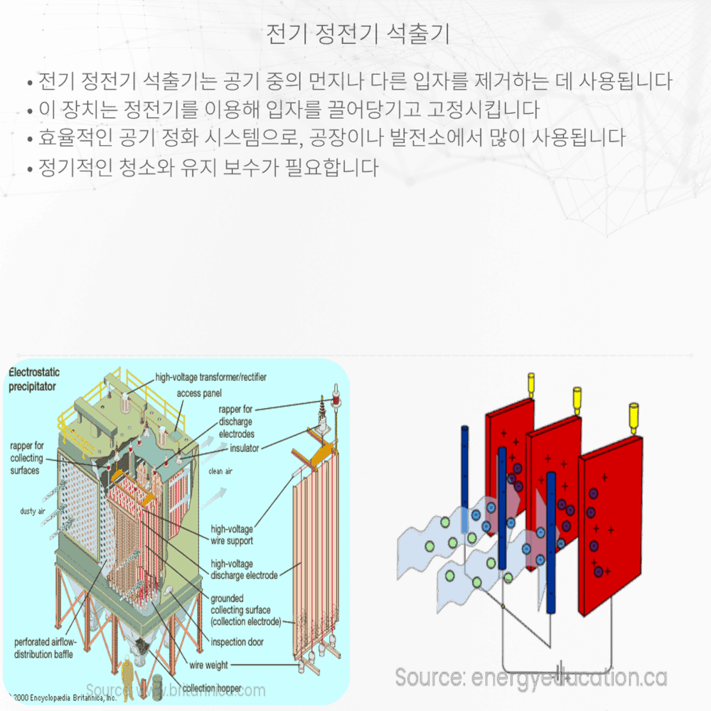 전기 정전기 석출기