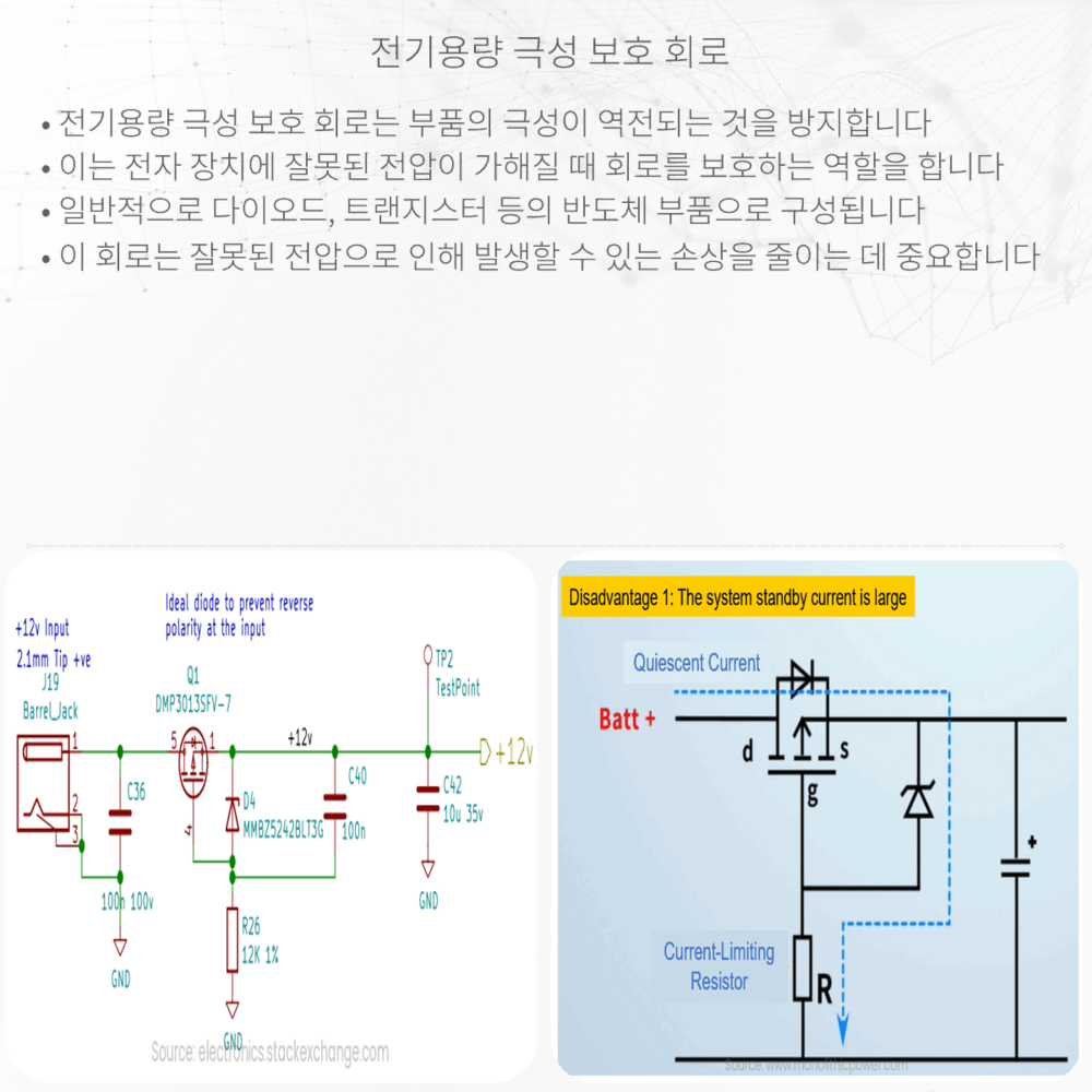 전기용량 극성 보호 회로