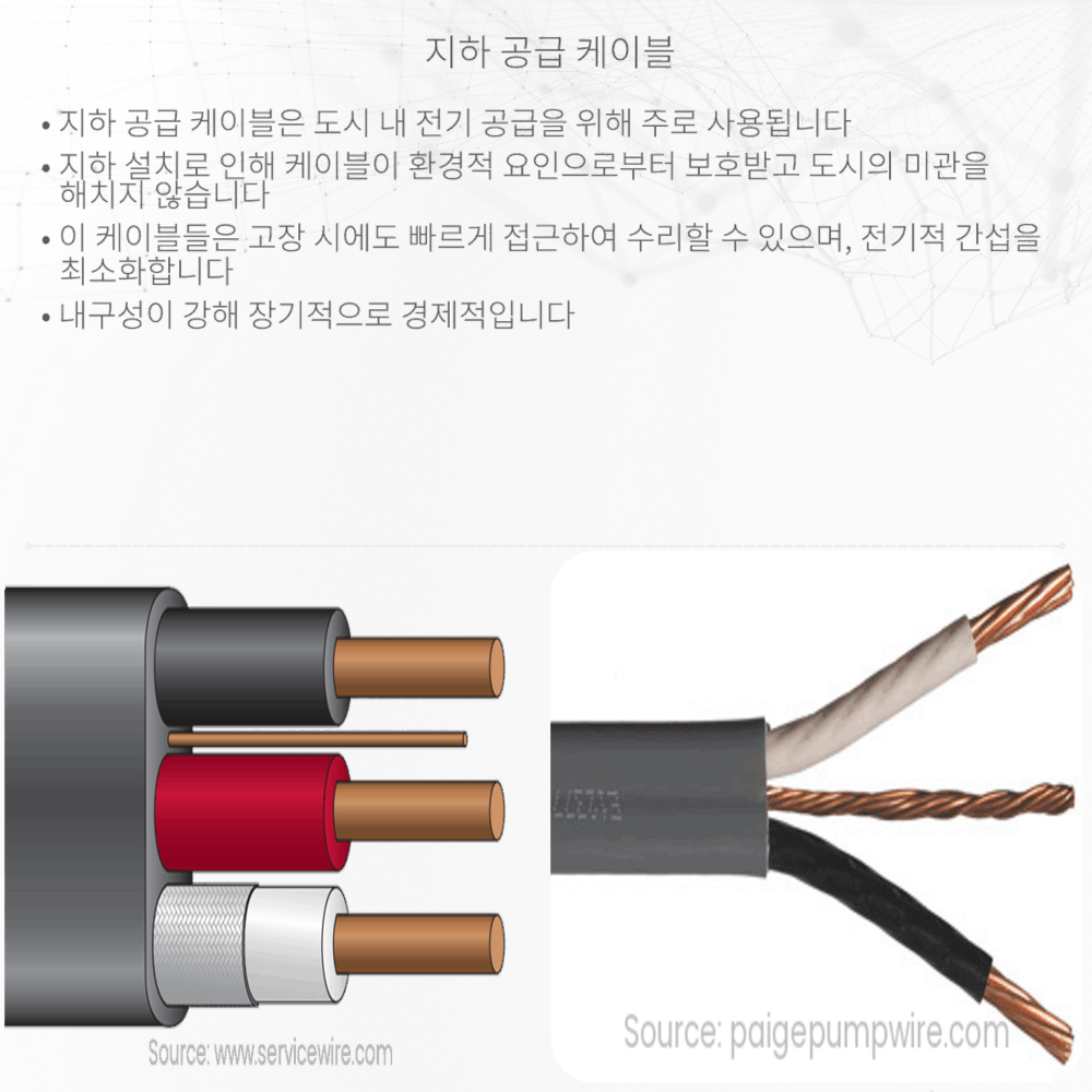 지하 공급 케이블