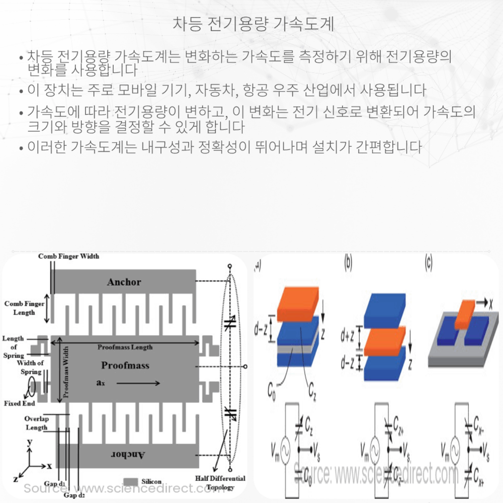 차등 전기용량 가속도계