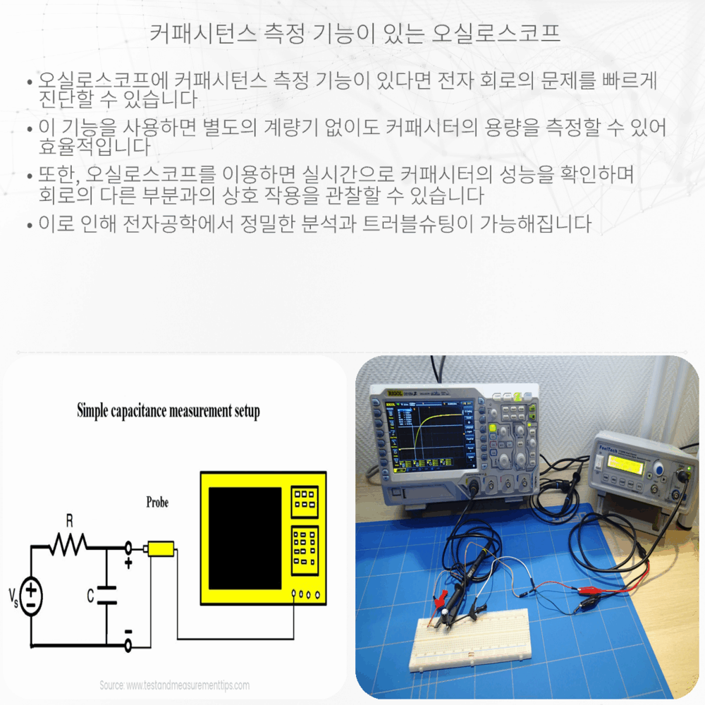 커패시턴스 측정 기능이 있는 오실로스코프