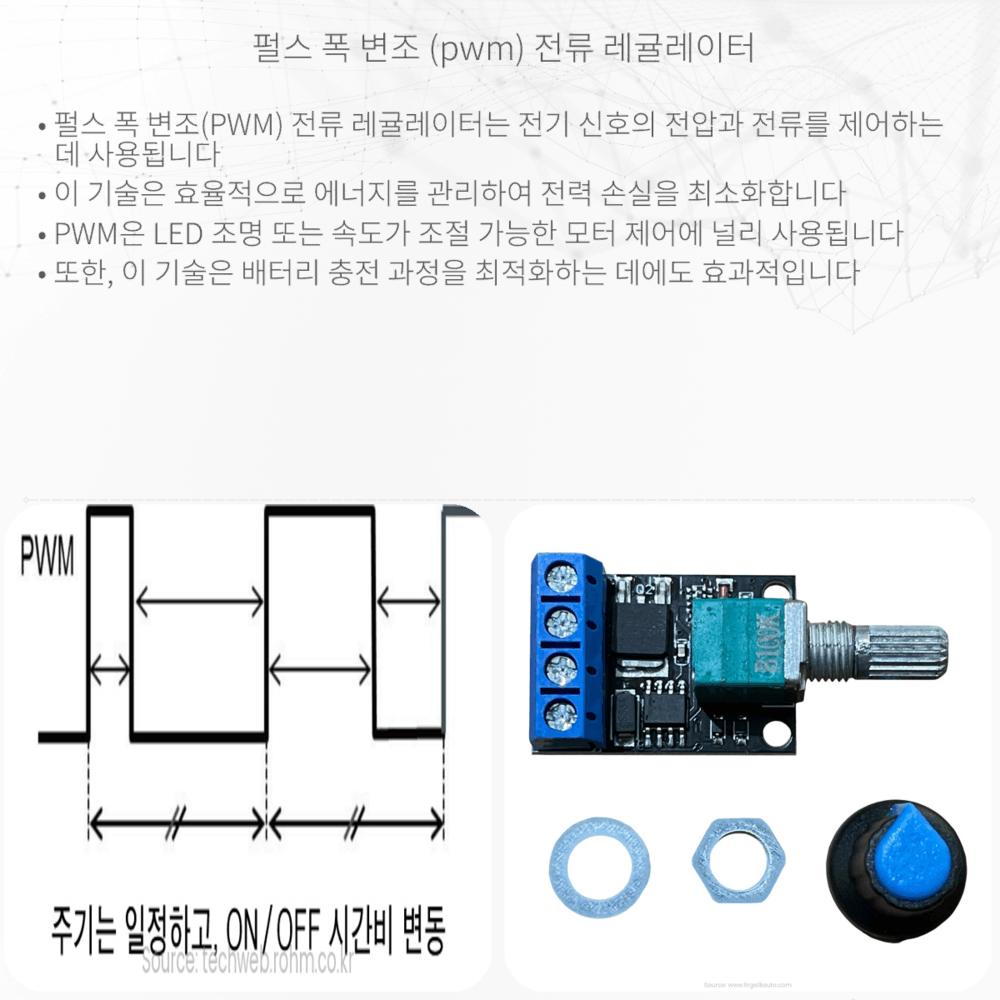 펄스 폭 변조 (PWM) 전류 레귤레이터
