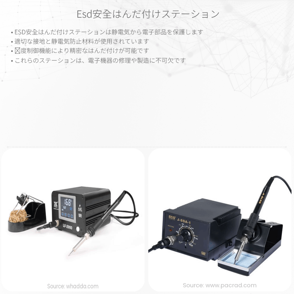 ESD安全はんだ付けステーション