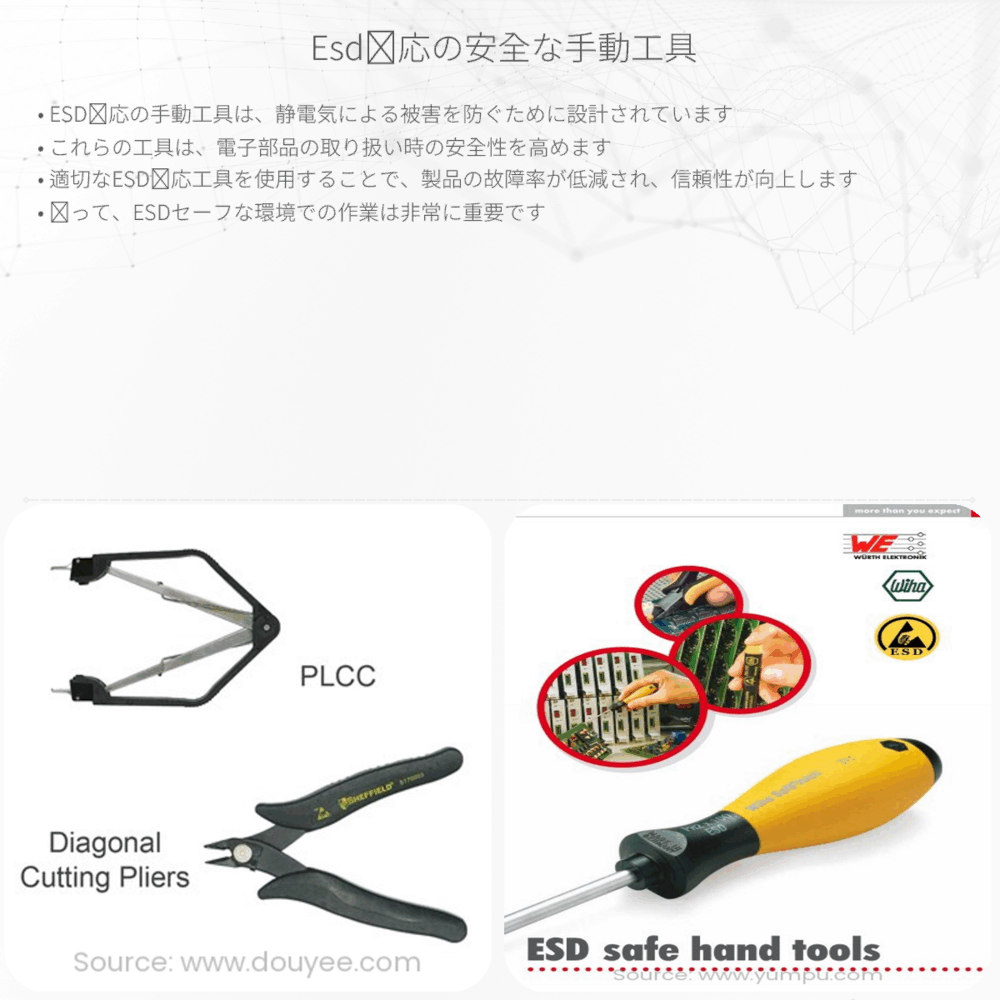 ESD対応の安全な手動工具