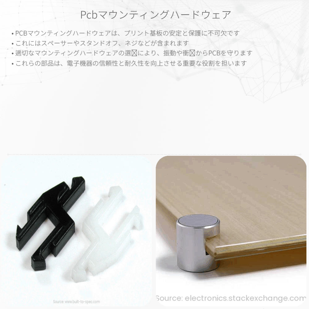 PCBマウンティングハードウェア